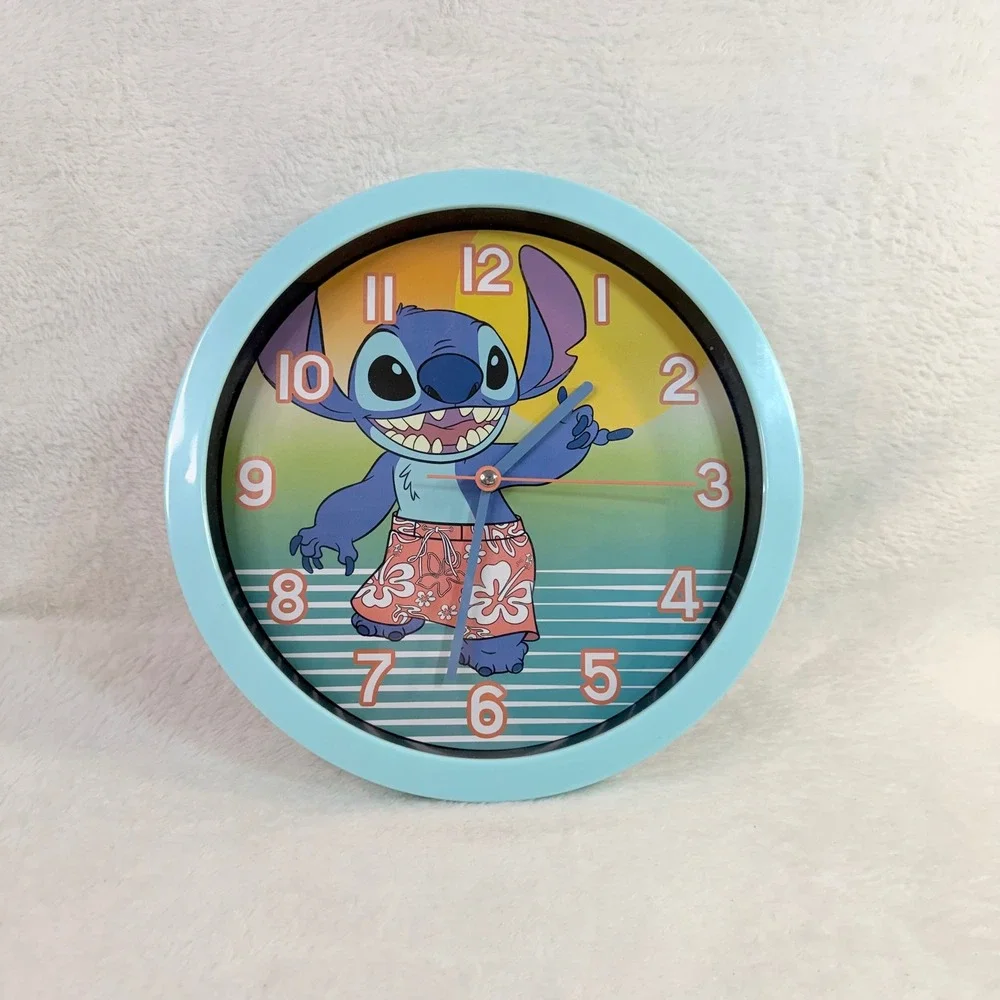 Disney Lilo & Stitch Wall Clock Blue Beach‎ Tropical LAS3023 Quartz Movement